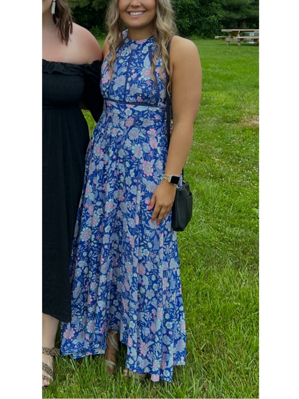 Anthropologie Abel The Label Floral Maxi Dress Size Small Sleeveless Backless